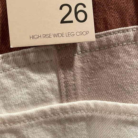 NWT Alice + Olivia Brown Patchwork Wide Leg Gaucho Cropped, Size 26 - Picture 7 of 16